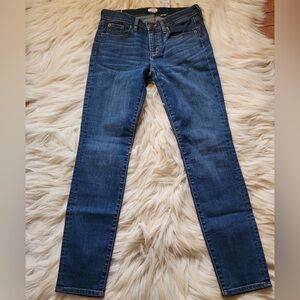 J. Crew Women's Skinny Jeans in Deep Blue Wash